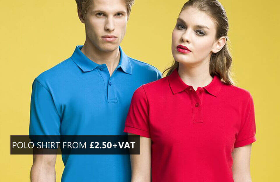 POLO SHIRT FROM £2.50+VAT