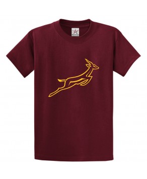 Deer Funny Wild Animals Golden Graphic Print Unisex Kids & Adults T-Shirt									