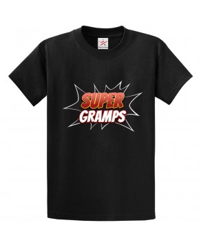 Super Gramps Comic Themed Style Superhero Fathers Day Unisex Kids & Adults T-Shirt									