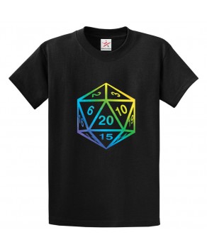 D20 Gaming Dice Funny Fantasy Roleplaying Board Game Tee Unisex Kids & Adults T-Shirt									