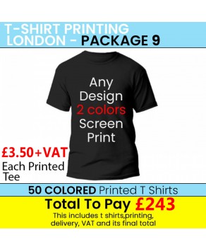 50 COLOURED T Shirt Printing with 2 colour