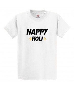 Happy Holi Hinduism Holika Puja Rangoli Festival Print Crew Neck Unisex Kids And Adult T-Shirt