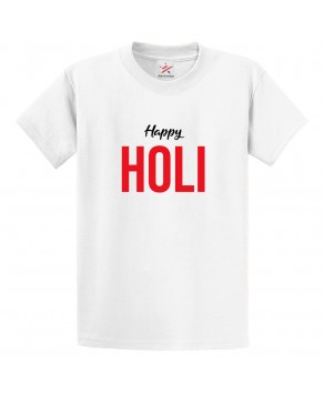 Happy Holi Rangoli Festival Of Colours Indian Festival Print Crew Neck Unisex Kids And Adult T-Shirt