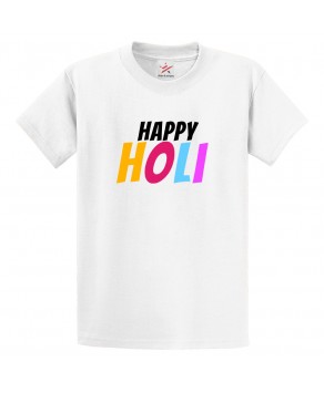 Happy Holi Spring Prahlad Lord Vishnu Victory Celebration Colour Festival Print Crew Neck Unisex Kids And Adult T-Shirt
