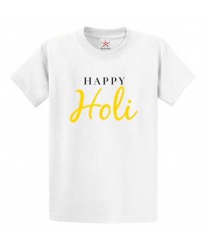 Happy Holi Rangoli Dhulandi Holika Dahan Hindu Colours Festival Print Crew Neck Unisex Kids And Adult T-Shirt