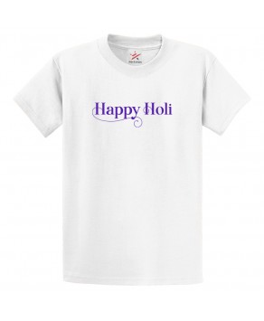Happy Holi Holika Puja Rangoli Hindu Spring Colours Festival Print Crew Neck Unisex Kids And Adult T-Shirt