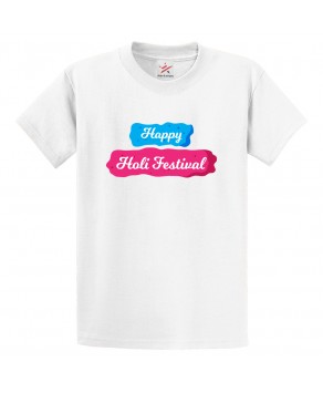 Happy Holi Festival Holika Dahan Prahlada Hindu Funny Print Crew Neck Unisex Kids And Adult T-Shirt