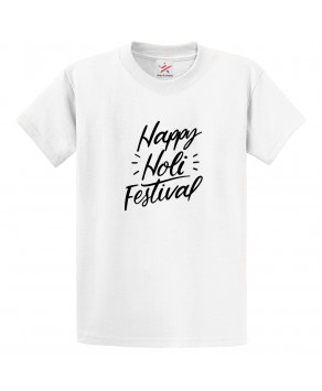 Happy Holi Festival Hinduism Spring Festival Celebration Print Crew Neck Unisex Kids And Adult T-Shirt