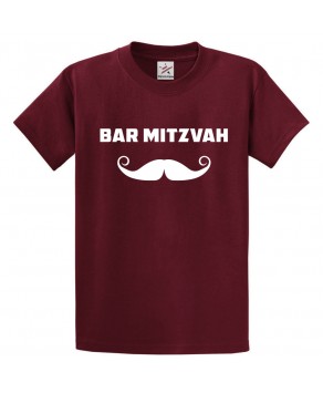 Bar Mitzvah Moustache Family Jewish Classic Comical Funny Unisex Kids And Adults T-Shirt