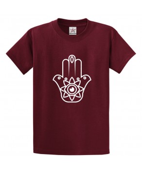 Hamesh Fatima Hamsa Hand Eye Of Protection Classic Graphic Print Unisex Kids And Adults T-Shirt