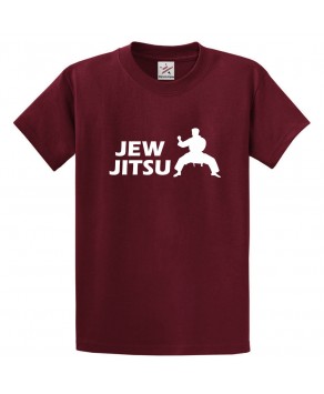 Jew Jitsu Fighter Jewish Classic Sarcastic Graphic Print Martial Arts Unisex Kids And Adults T-Shirt