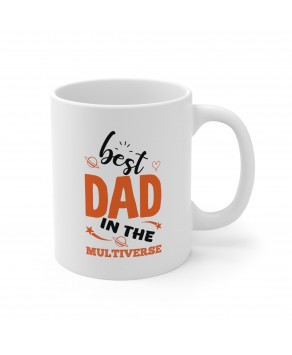 Best Dad In The Multiverse Funny Novelty Science Fiction Ceramic Coffee Mug Galaxy Stars Tea Cup For Father