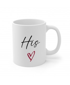 His Ceramic Coffee Mug Hubby Valentines Christmas New Year Boyfriend Fiance Tea Cup