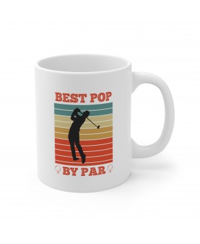 Best Pop By Par Retro Golfer Golfing Funny Ceramic Coffee Mug