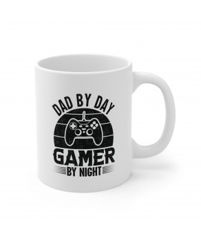 Dad By Day Gamer By Night Funny Sarcasm Gaming Daddy Duties Coffee Ceramic Mug