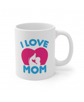 I Love Mom Ceramic Coffee Mug Mother Day Christmas New Year Tea Cup