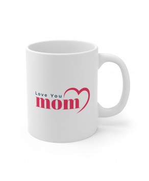 Love You Mom Ceramic Coffee Cup Thanksgiving Birthday Mother Day Tea Cup