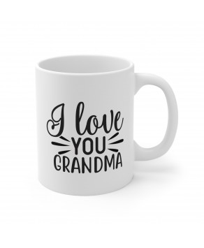 I Love You Grandma Ceramic Coffee Mug Christmas Thanksgiving Birthday Anniversary Retirement Tea Cup