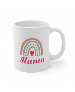 Mama Rainbow Birthday Beloved Mother's Day Thanksgiving Ceramic Coffee Cup