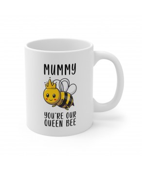Mummy You're Our Queen Bee Ceramic Tea Cup Mothers Day Mom Daughter Son Coffee Mug