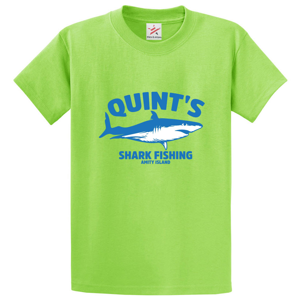 Quint's Shark Fishing Amity Island Classic Unisex Kids and Adults T-Shirt  for Movie Fans