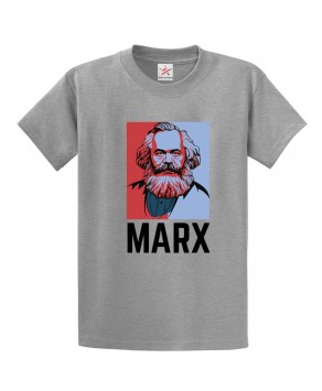 Classic Marx Socialist Revolutionary Marxist Graphic Print Style Unisex Kids & Adult T-Shirt