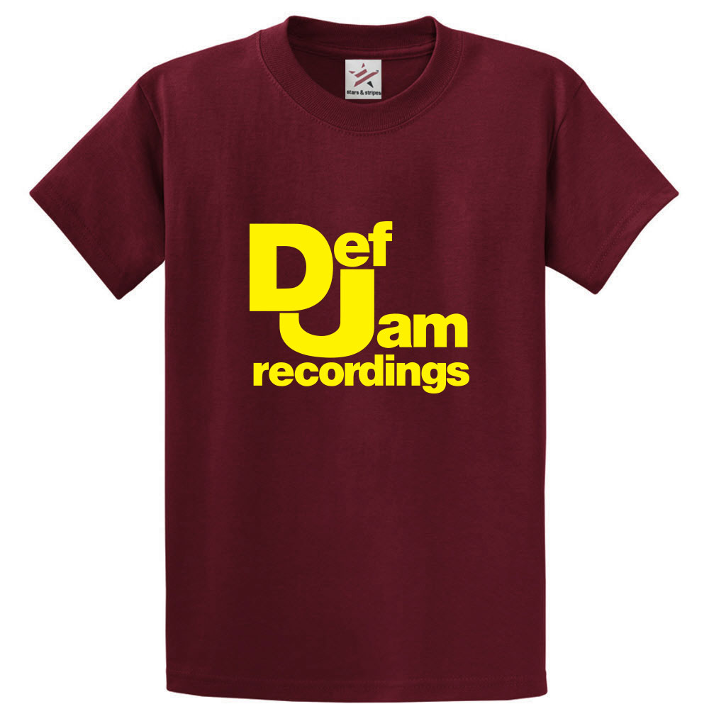 T-shirt Def Jam Recordings 'Classic Logo' Noir Officiel - Neuf Avec étiquettes Pour Homme