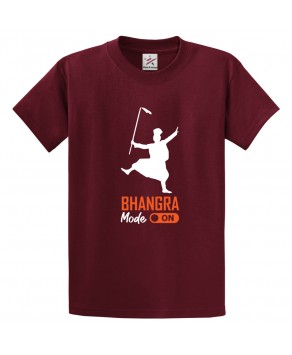 Bhangra Mode On Sikh Dance Print Unisex Adult & Kids Crew Neck T-Shirt									