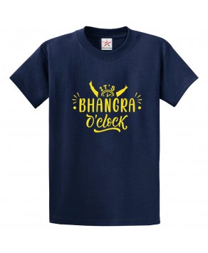 It's Bhangra O'Clock Shadi Punjabi Bhangra Print Unisex Adult & Kids Crew Neck T-Shirt									