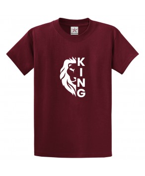 Sikh King Warrior Punjabi Lion Print Unisex Adult & Kids Crew Neck T-Shirt									