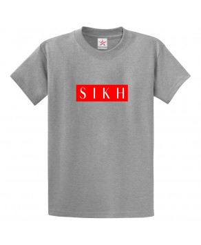 Sikh Punjabi India Bold Print Unisex Adult & Kids Crew Neck T-Shirt									