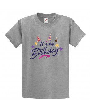 It’s My Birthday Party Unisex Adult & Kids Crew Neck T-Shirt									