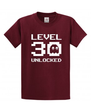 Level 30 Unlocked Unisex Adult & Kids Crew Neck T-Shirt									