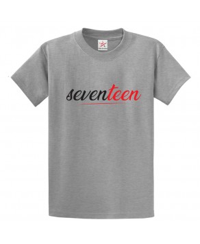 Seventeen Unisex Adult & Kids Crew Neck T-Shirt									