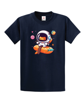 Astro Sushi Cute Astronaut Surfing Sushi Unisex Kids and Adults T-Shirt
