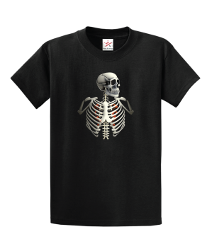 Baseball Skeleton Rib Cage Baseball Lover Halloween Costume Unisex Kids And Adults T-Shirt