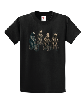 Bears On Bicycles Unisex Kids And Adults T-Shirt