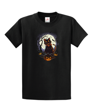Cat Halloween Cat Horror Cat Scary Unisex Kids And Adults T-Shirt