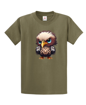 Cute But Fierce Bald Eagle Unisex Kids and Adults T-Shirt