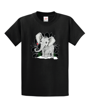 Cute Elephant Unisex Kids And Adults T-Shirt