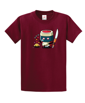 Cute Sushi Ninja Unisex Kids and Adults T-Shirt