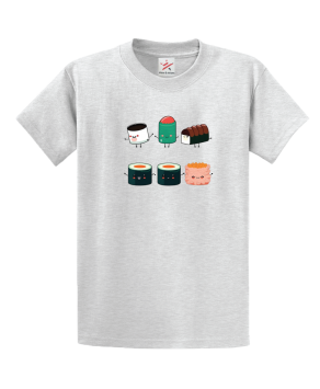 Cute Sushi Set Unisex Kids and Adults T-Shirt