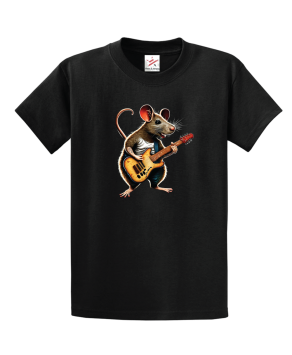 Dancing Rat With Guitar Unisex Kids And Adults T-Shirt