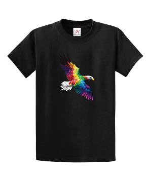 Eagle Rainbow Flying Unisex Kids and Adults T-Shirt