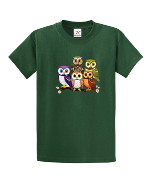 Five Cute Owls By Birdorable Unisex Kids And Adults T-Shirt