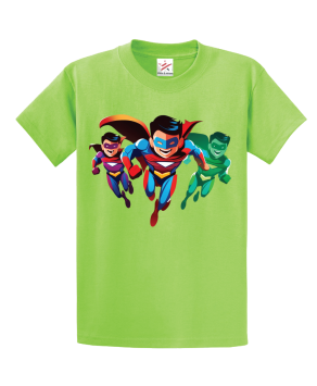 Flying Superheros Unisex Kids and Adults T-Shirt