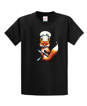 Chef Fox Unisex Kids and Adults T-Shirt