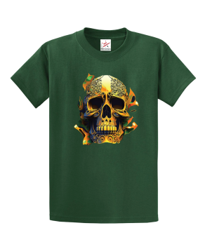 Zombie With Golden Skull Unisex Kids and Adults T-Shirt