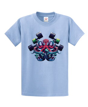 Gym Weightlifting Kraken Beast Unisex Kids and Adults T-Shirt