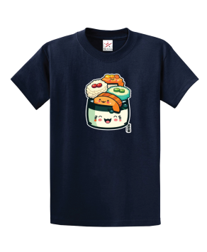 Happy Sushi Unisex Kids and Adults T-Shirt